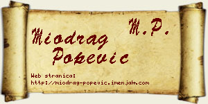 Miodrag Popević vizit kartica